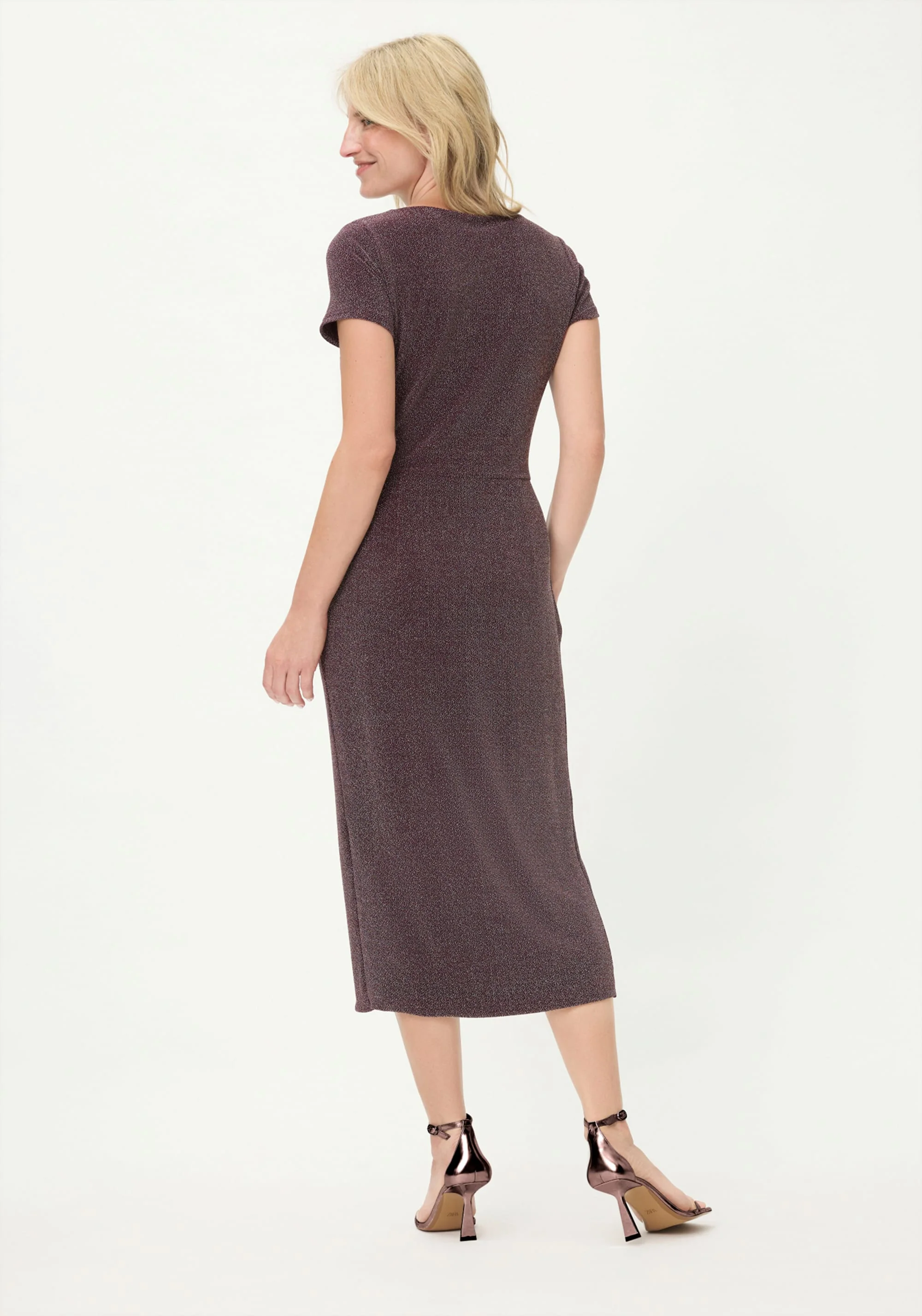 Sparkle  Faux Wrap Dress - Image 4